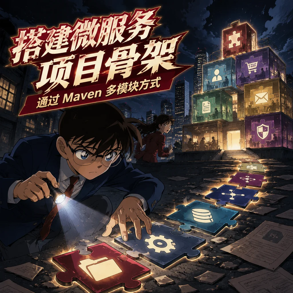 搭建微服务项目骨架：通过 Maven 多模块方式