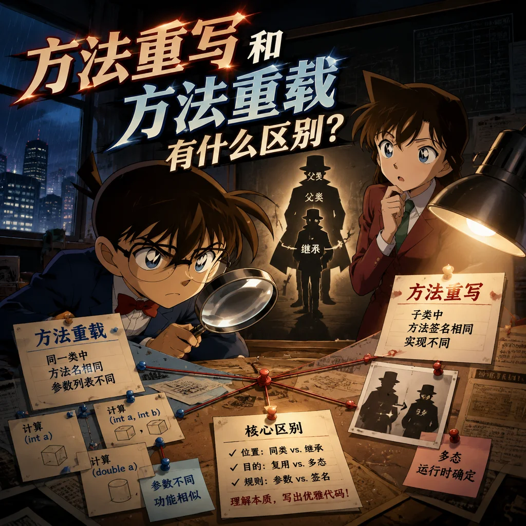 方法重写 Override 和方法重载 Overload 有什么区别？